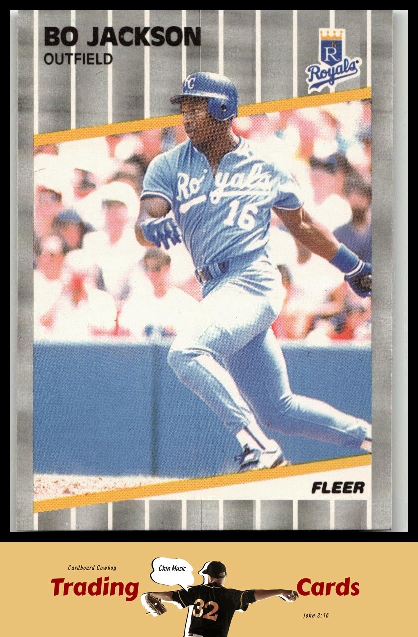 1989 Fleer #285 Bo Jackson Kansas City Royals Baseball Card EX/NM