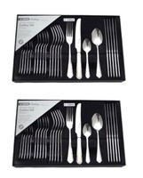 JUDGE DURBARRY STAINLESS STEEL 24 PIECE CUTLERY PP343E x 2 SETS