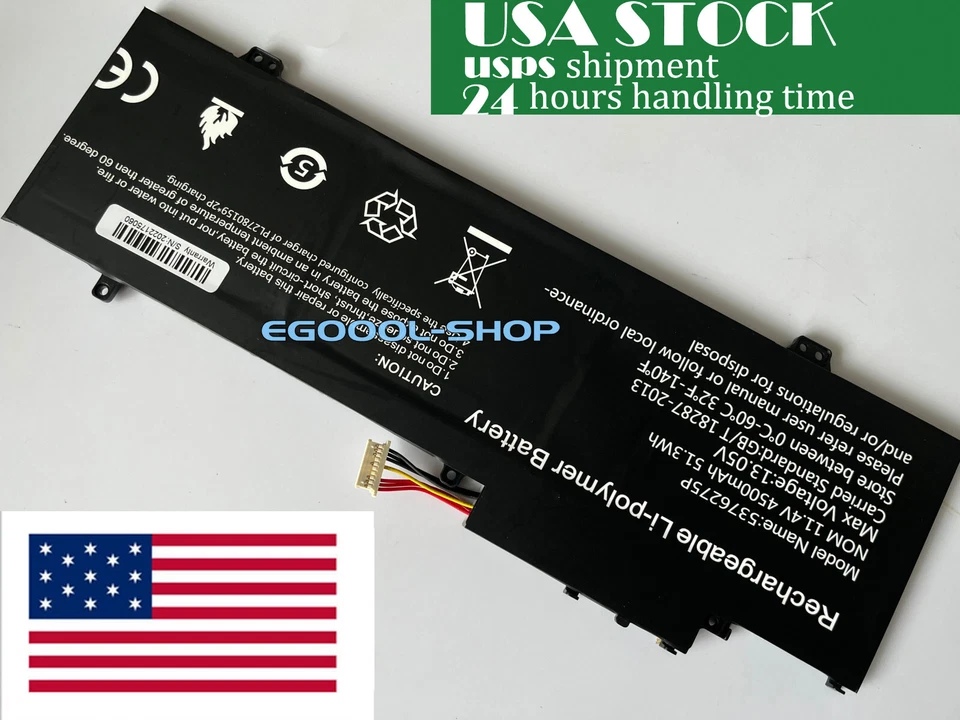 BATERÍA nueva genuina 5376275P GWTN156-7BK para Gateway GWTN141-10BK GWTN156-5BK Foto 3 de 4