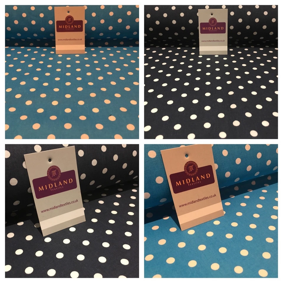 MIDTEX Polka dot Spotted 100% Cotton printed Fabric 44" Wide M811 Mtex