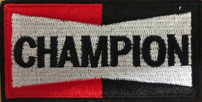 Aufnäher Badge Champion Zubehör Auto Car Zündkerze Tuning