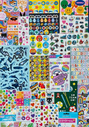 20 Sheet, Wholesale Sticker Lot Boho Retro Cute Animals Characters Movie Holiday - Picture 2 of 14