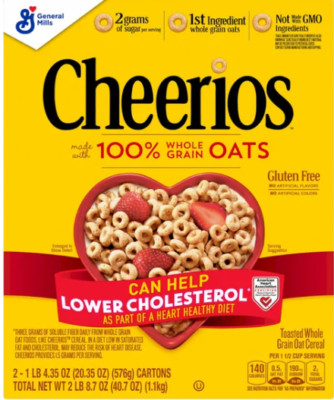 General Mills CHEERIOS 'Original' 100% Whole Grain Oats Cerealien 576 gr aus USA