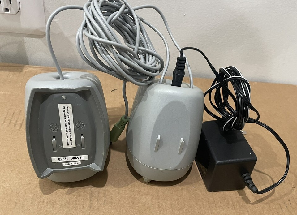 Powered Vintage Polk Audio Speakers Computer PC Wired Left Right Set