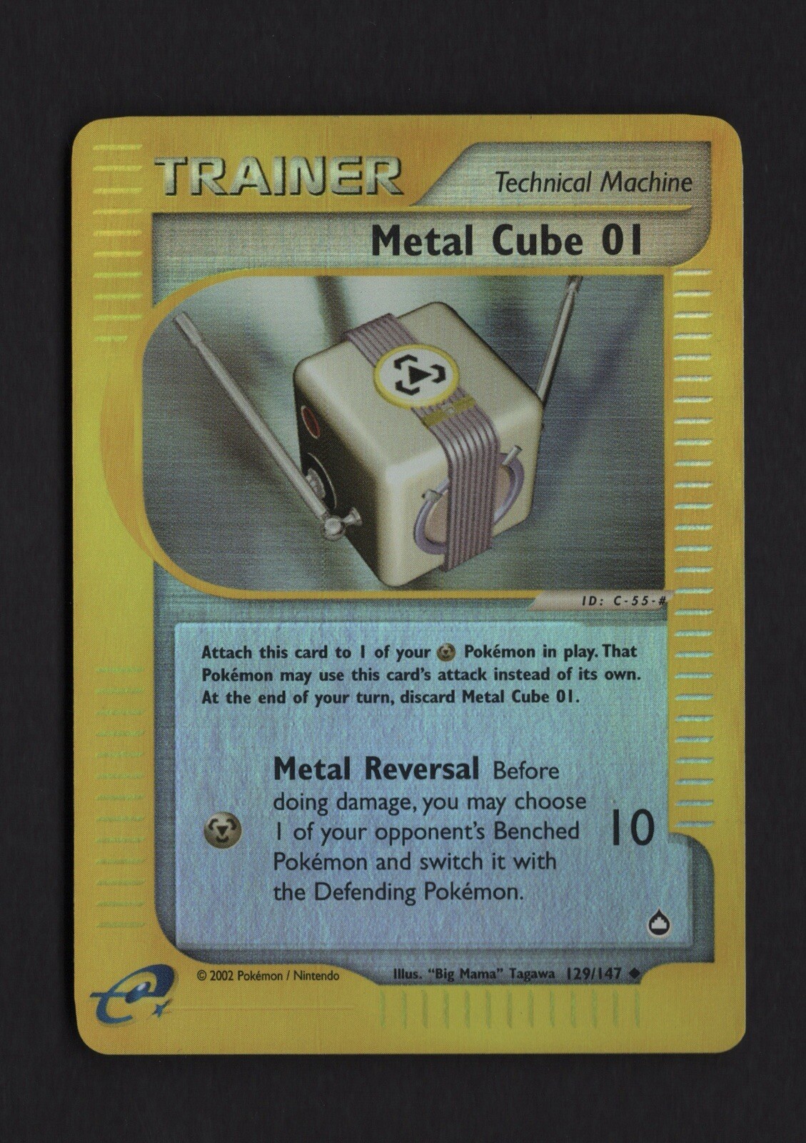 Pokemon Card - Metal Cube 01 Aquapolis 129/147 Uncommon Reverse Holo NEAR MINT