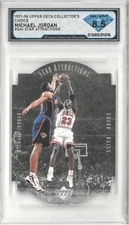 1997-98 Collector's Choice MICHAEL JORDAN #SA1 Star Attractions💎DSG 8.5 NM/Mint