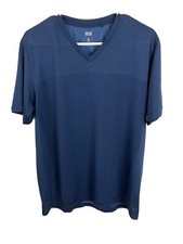 UNIQLO AIRism Mesh Crew Neck Blue Short Sleeve T-Shirt Size XL Lightweight -B20
