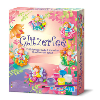 4M Mould And Paint Glitter Fairy – Bastelset Für Feen-Magnete, Mit Gips, Farben & Glitzer