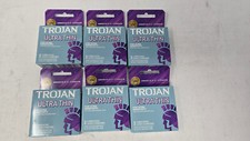  Lot of 6 3 Packs  18 tot TROJAN ULTRA THIN Lubricated Latex Condoms EXP 11/24