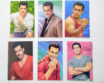 6x Bollywood Schauspieler Salman Khan Original Postkarte Postkarten Indien Star