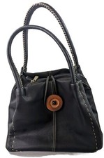Tom & Eva Purse With Removable Shoulder Bag Zip Close Black Faux Leather Europe