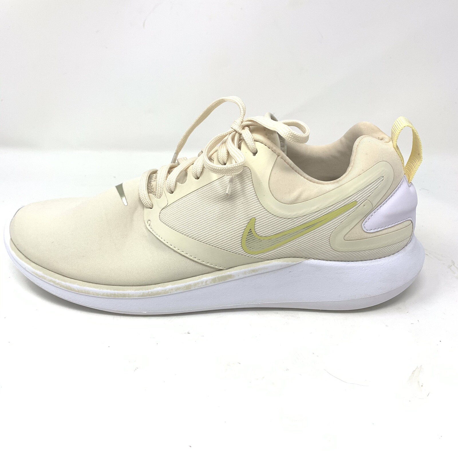 Nike Womens Lunar Solo 4080 2 Ivory Running Shoes Lace Up Low Top Size 11 Ebay