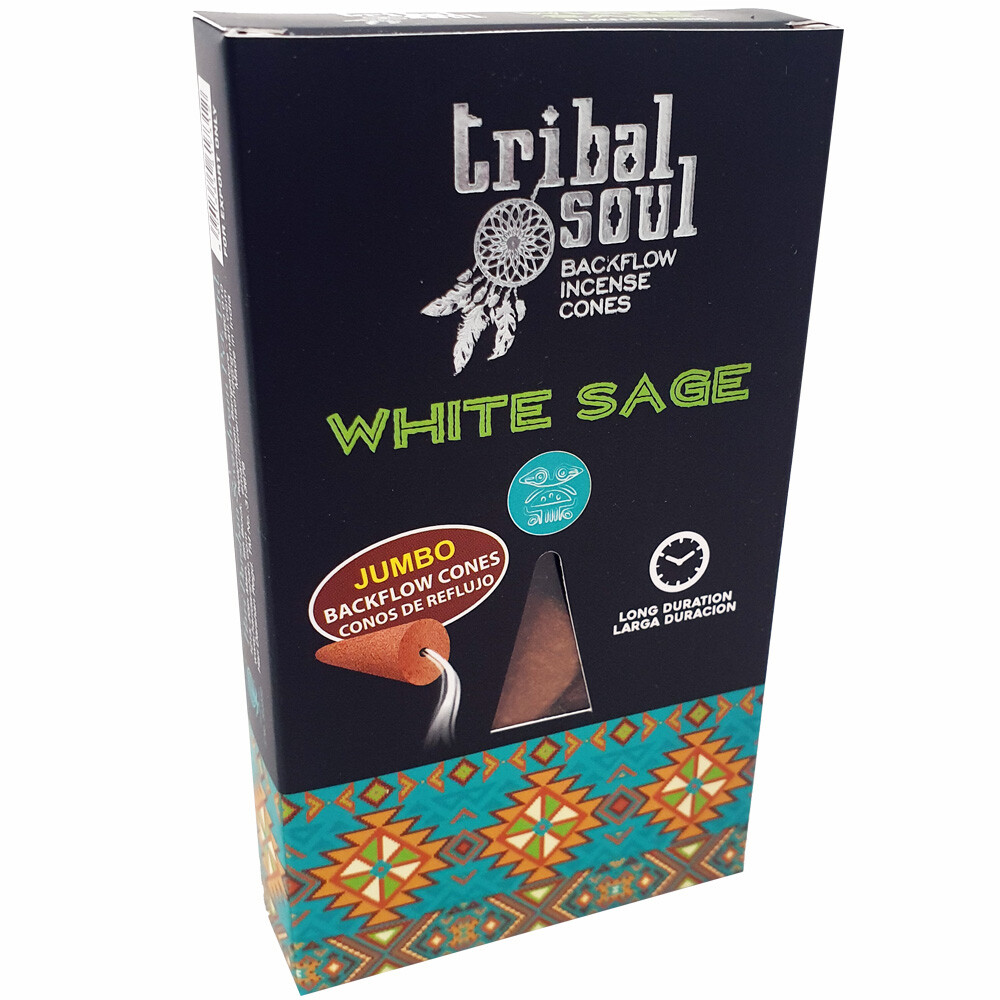 Tribal Soul Backflow Incense Cones White Sage