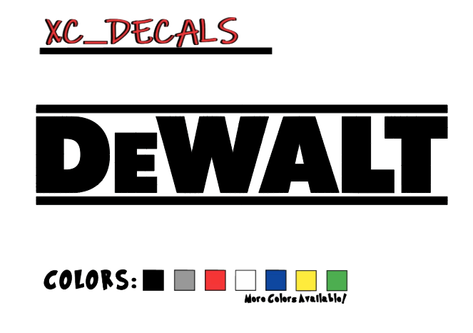 Kit 2 Adhésifs Dewalt mm.140x38 - Stickers Autocollants