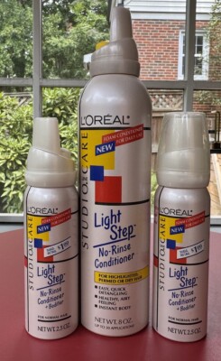 1990s Loreal Studio Line Light Step No Rinse Foam Conditioner Full Size & Travel