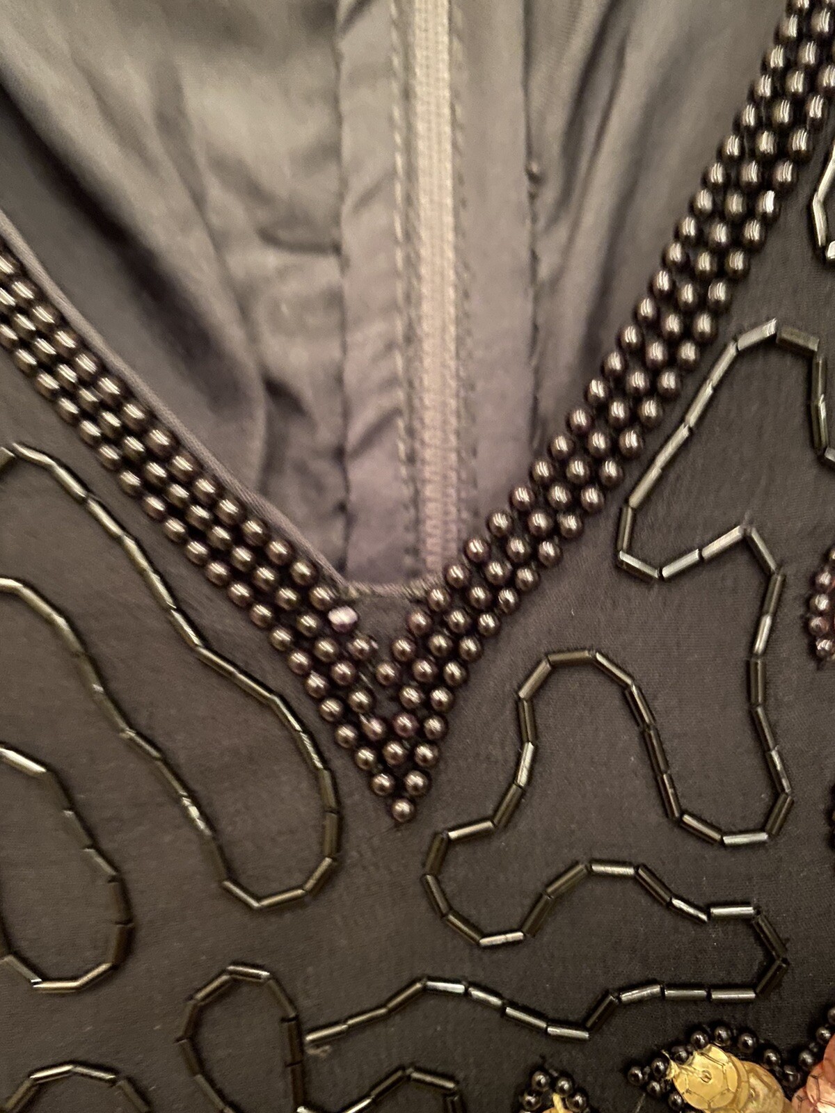 Vintage Stenay Black Beaded Sequin Holiday Top 80’s Cocktail Party Christmas image 5
