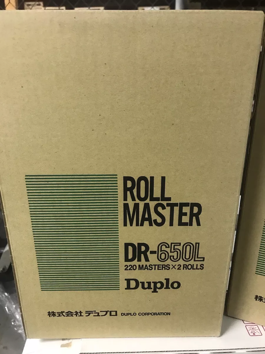 2 Boxes- Duplo Roll Master DR-650L 220 Masters x 2 Rolls per box