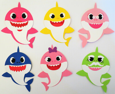 Baby Shark Cardstock Paper Die Cut Party Embellishment Scrapbook ...
