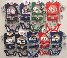NFL Gerber 3 Piece Body Suit Onesie Bib and Cap 0-3 3-6 Months