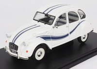 Modellauto Statisch Citroen 2CV France 3 1983 Weiss Blau Massstab 1/24