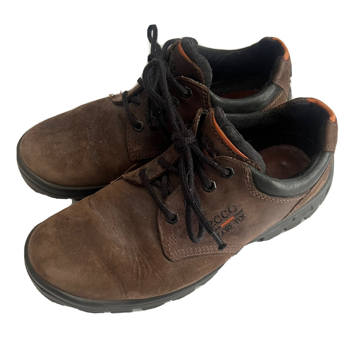 Ecco Track Shoe Men's Brown Leather Gore-Tex Waterproof Low Hiking