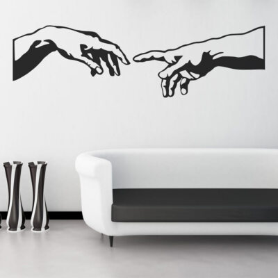 Wandtattoo Wandaufkleber Michelangelo Hand Gottes - W114