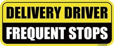 Delivery Driver Frequent Stops Car Magnet - Reflective, Weather-Resistant