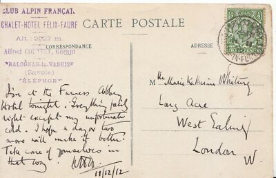 Postkarte Familiengeschichte - Wittling - West Ealing - London - Ref 2270A 