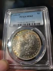 1884 0 $1 Morgan Dollar PCGS MS63 Toned
