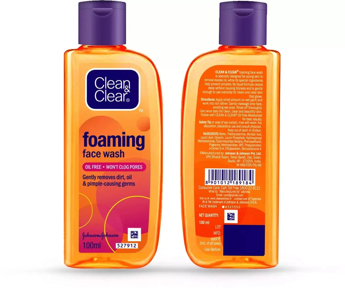 Clean and clear foaming face wash deals