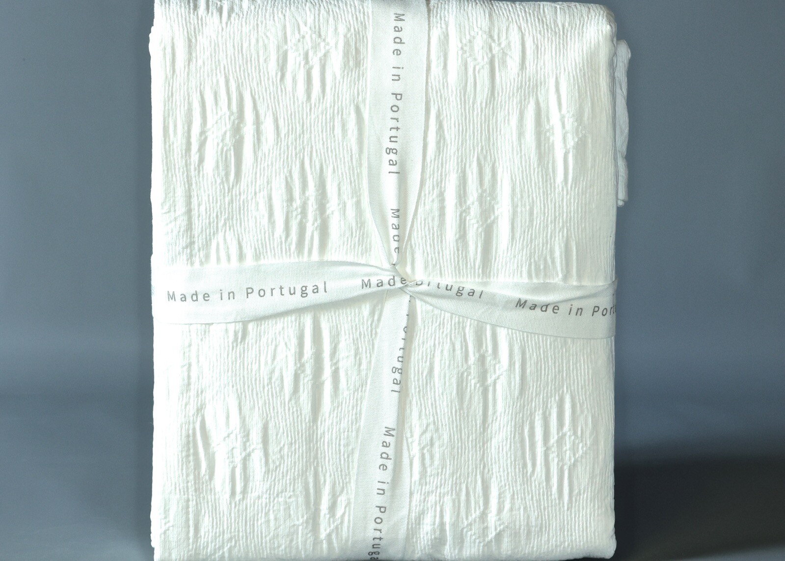 DOCOFIL GEOMETRIC MATELASSE WHITE 100 Cotton QUEEN Coverlet Portugal