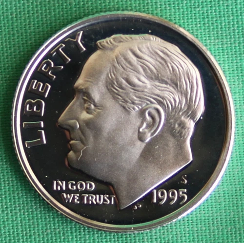 1995 S Silver Proof Roosevelt Dime Ten Cent Coin 10c Silver Coin