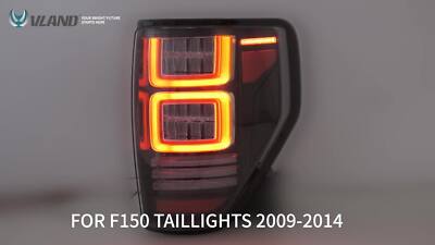 LED Rear Tail Lights Brake Lamps Clear Fit For 2009-2014 Ford F-150 Pickup Truck