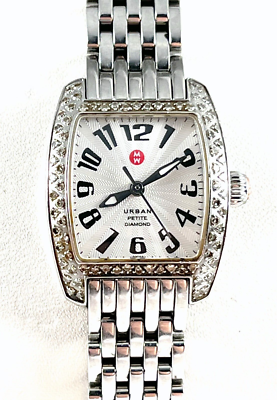 Michele Diamond Stainless Steel Urban Arabic Numbers White Dial Sapphire Crystal Genuine MICHELE Diamond Mini Urban Watch Sapphire Crystal  main image 3