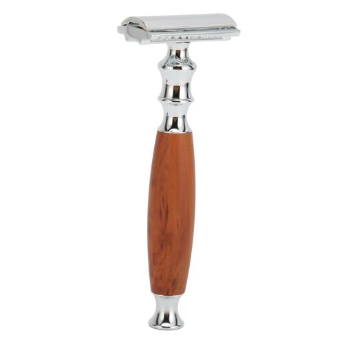 Double Edge Safety Nostalgic Stainless Steel Manual Shaver Kit Con Support - Foto 1 di 12