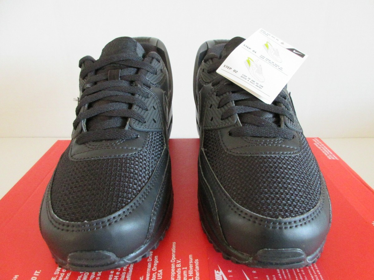 NIKE AIR MAX 90 FLYEASE BLACK-BLACK-BLACK SZ 9 [CZ4270-002] | eBay