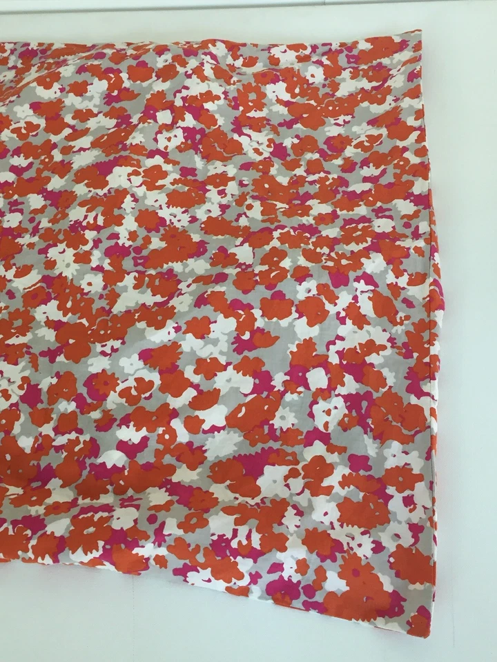 West Elm Euro Cotton Pillow Sham Orange Gray White Abstract Print 26" x 26" - Image 3 of 4