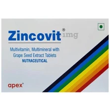 Zincovit Tablet with Multivitamin, Multimineral & Grape Seed Extract  60 tablets