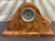 ANTIKE TISCHUHR GEHÄUSE AUS MARMOR DEFEKT 24x15cm