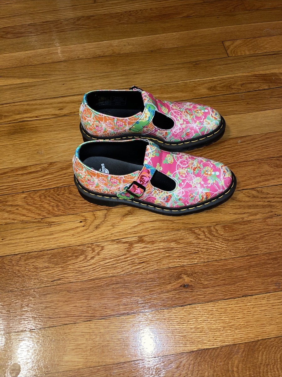 Dr. Martens Women's Polley Daze Fashion Flower Buckle Shoes