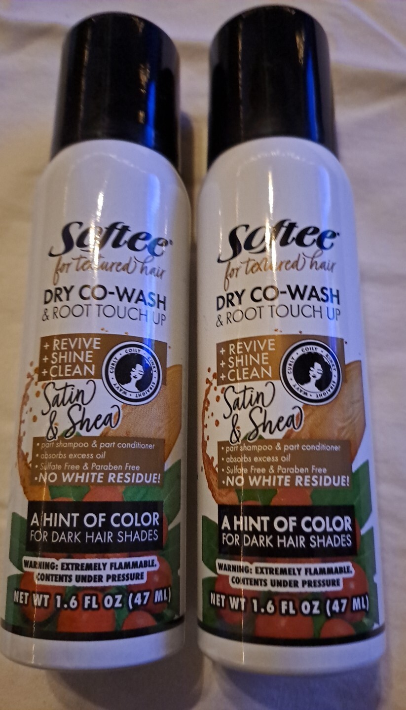Lot Of 2! Softee For Textured Hair Dry Co-Wash & Root Touch 