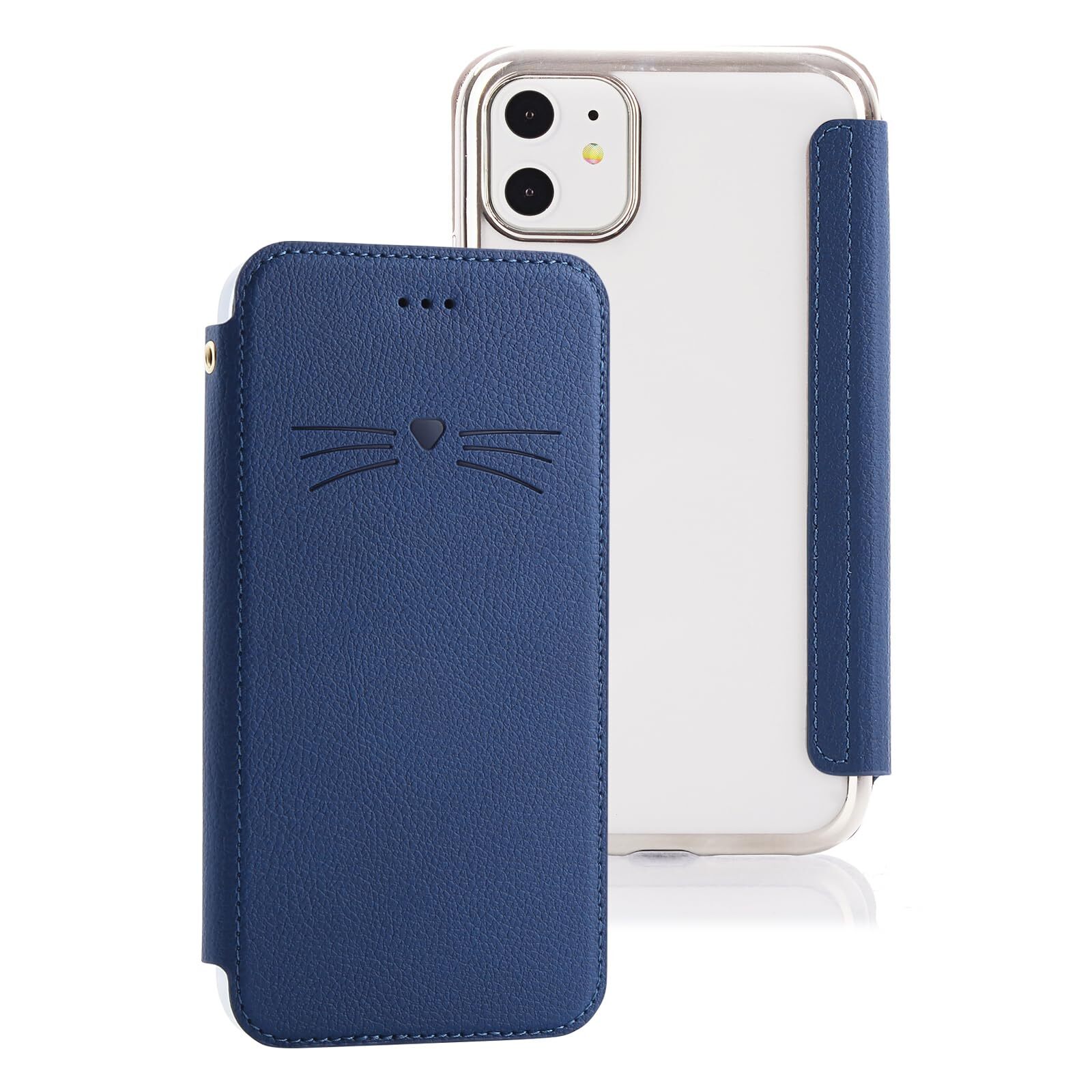 for iphone12Pro for iphone12 case notebook type clear back embossed cat pat 877