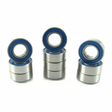 TRB RC 4x8x3mm Precision Ball Bearings ABEC 3 BLU Rubber Sealed (10)