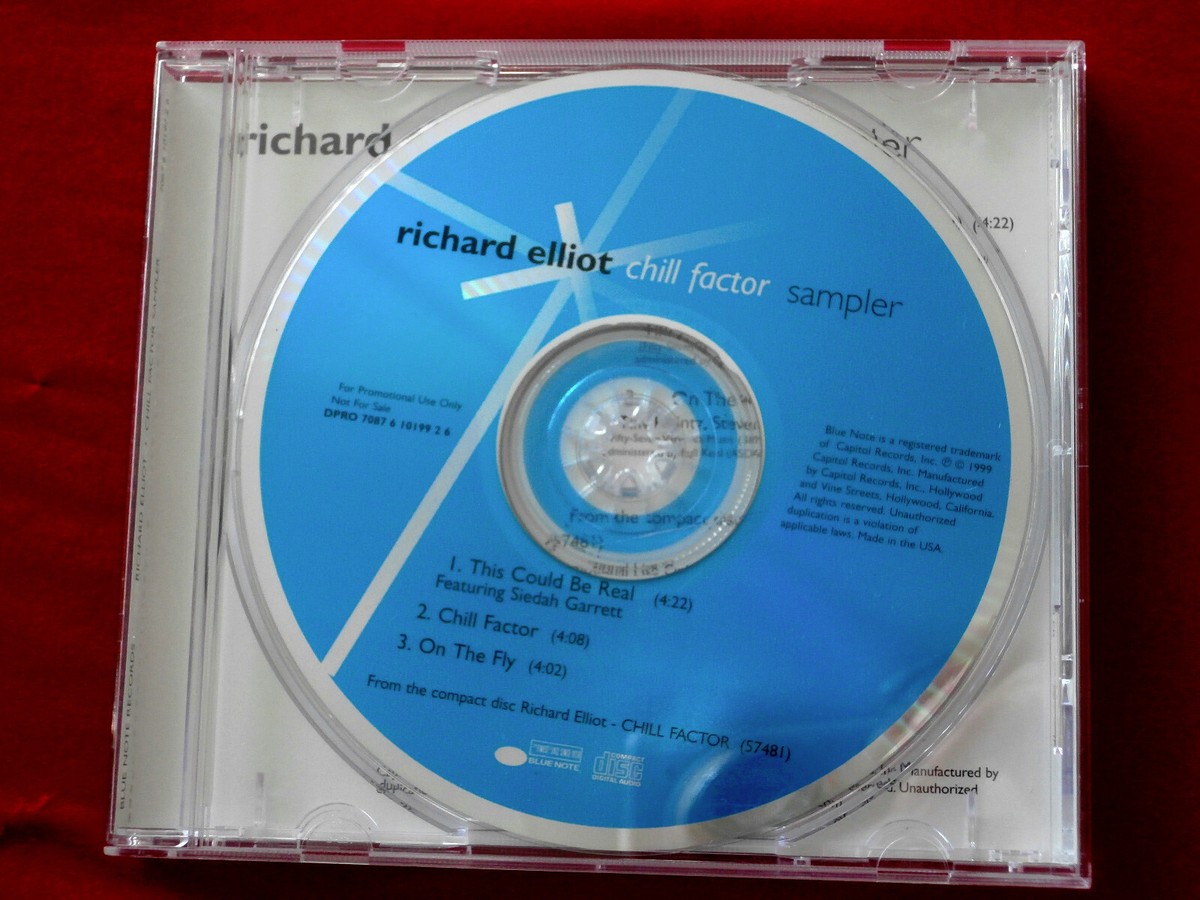 RICHARD ELLIOT~ CHILL FACTOR~ SAMPLER~ RARE PROMO~ THREE CUTS