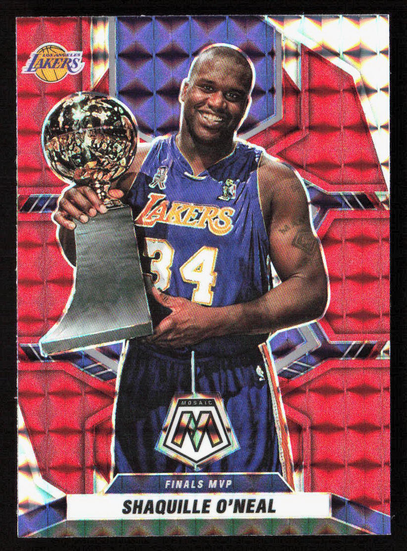 2021-22 Panini Mosaic Shaquille O'Neal Finals MVP Red Prizm #297