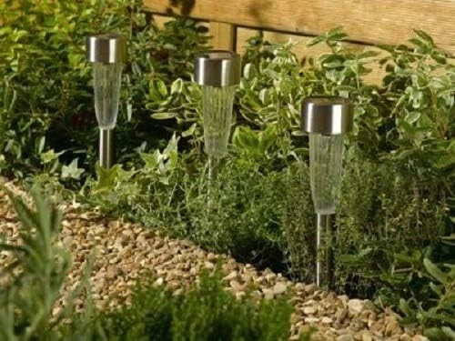 Smart Solar Fluted Stainless Steel Light 10 Pack - Silver. - Image 3 of 4