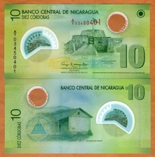 Nicaragua, 10 cordobas, 2007, P-201a, Polymer, UNC