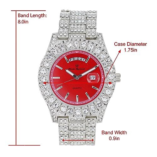Reloj para hombre Charles Raymond Diamond con fecha y día de fácil lectura y esferas coloridas ST10535 - Imagen 38 de 66