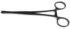 Mini Sponge Forester Forceps Black 6.5 inch Slotted Piercing Tool