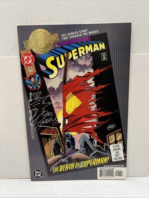 Millennium Edition Superman #75 Signed And Sketched Dynamic Forces COA 83/500 VF